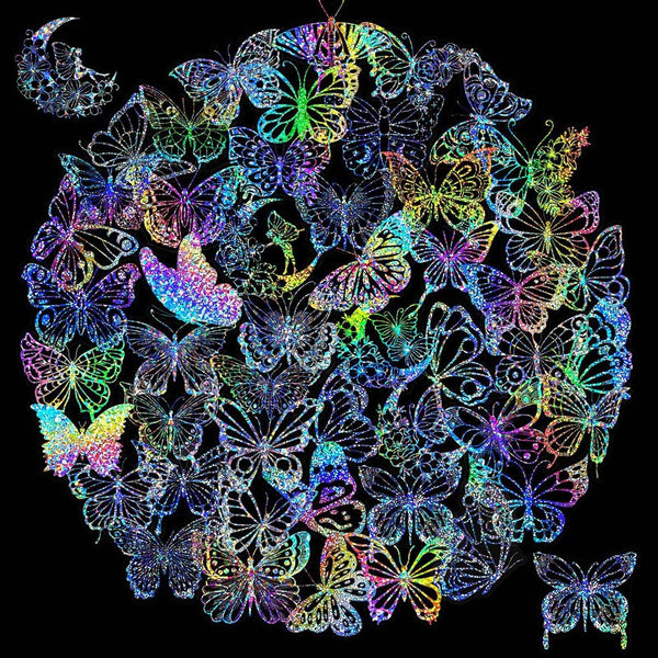 Butterfly Holographic Stickers 100pcs Scrapbook Decor