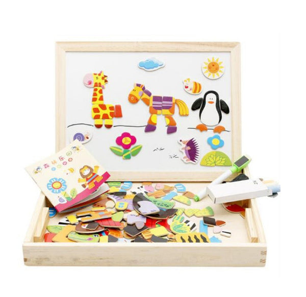 Children's Magnetic Cartoon Animal Jigsaw Puzzle Toy