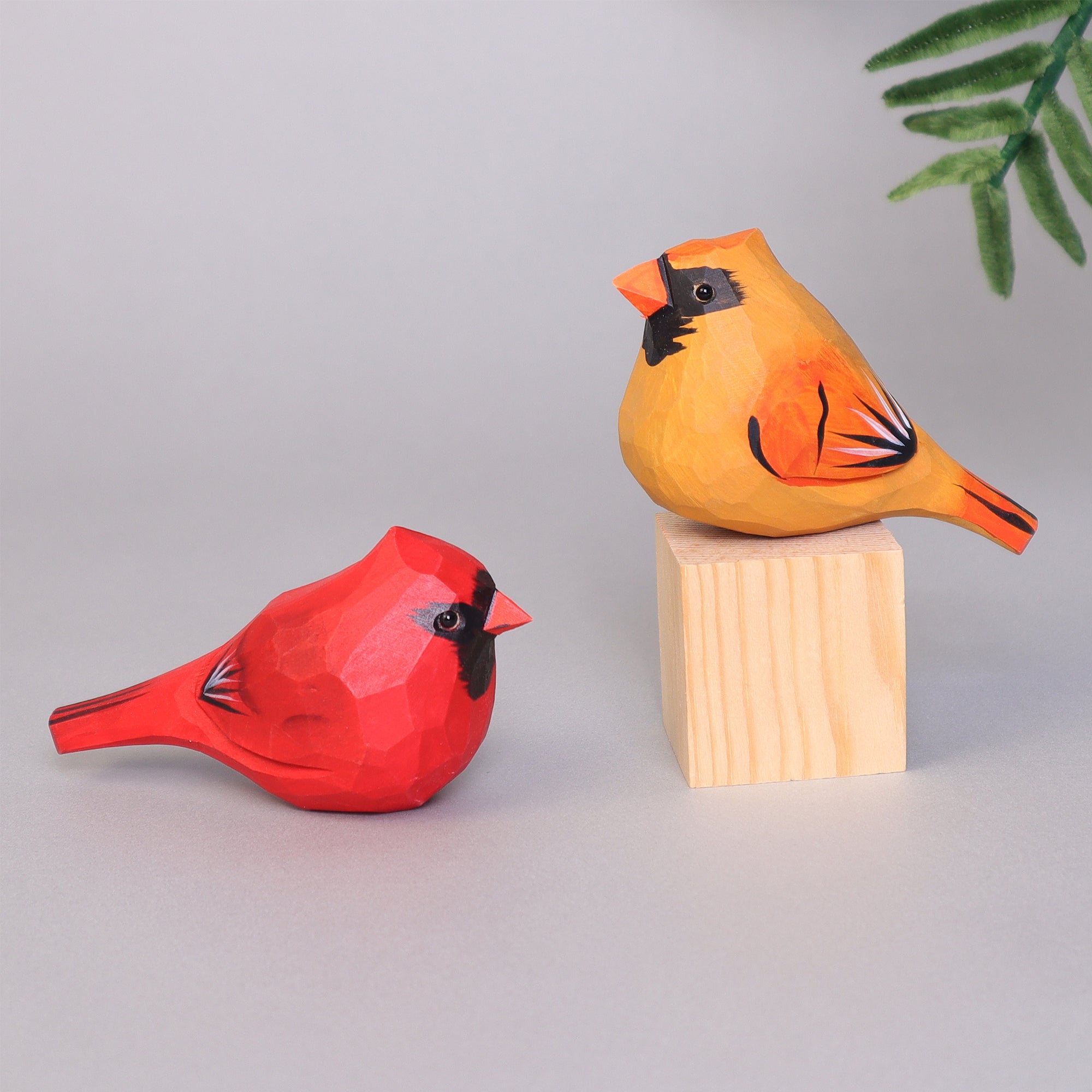 Hand-Carved Cardinal Bird DIY Painting Craft Kit