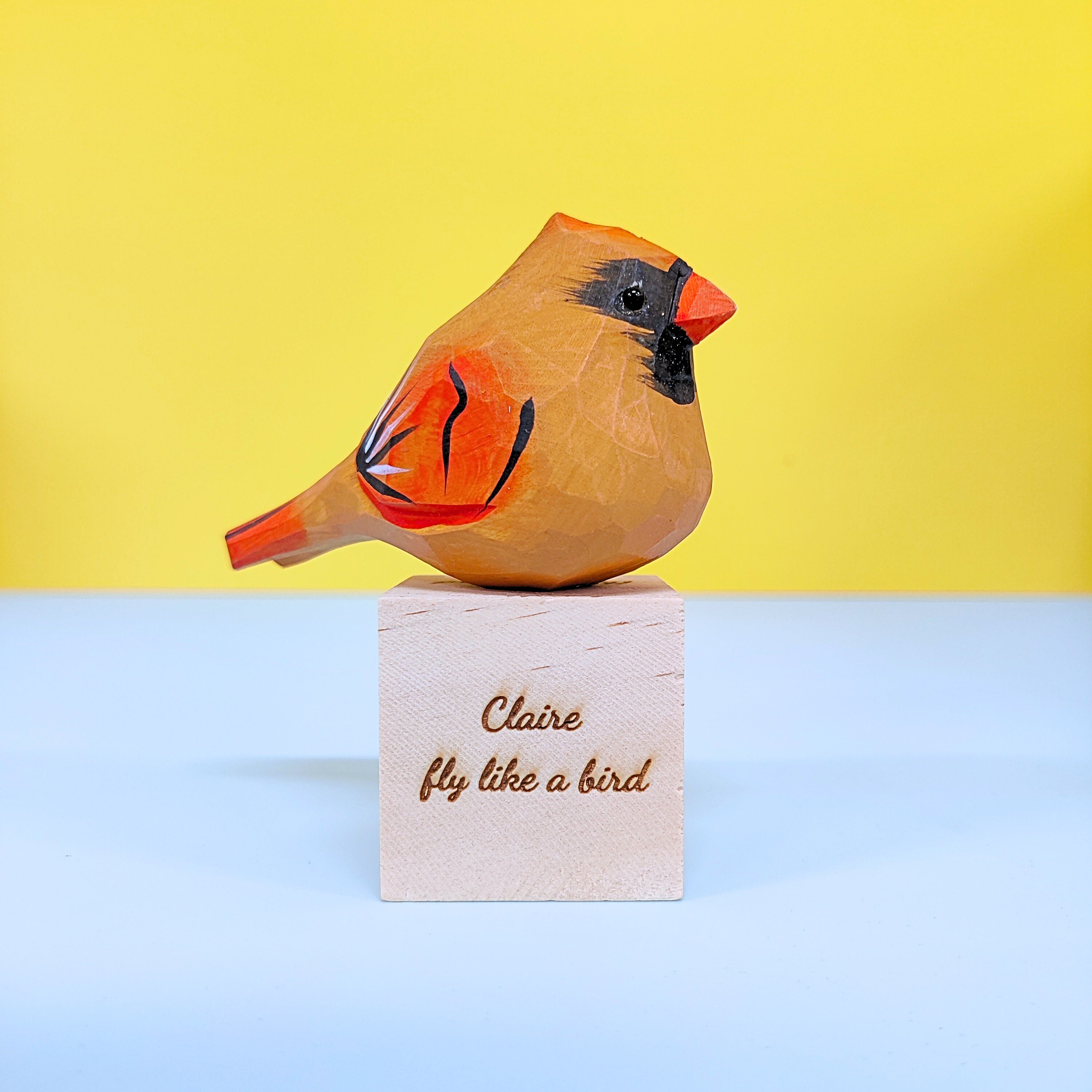 Hand-Carved Cardinal Bird DIY Painting Craft Kit