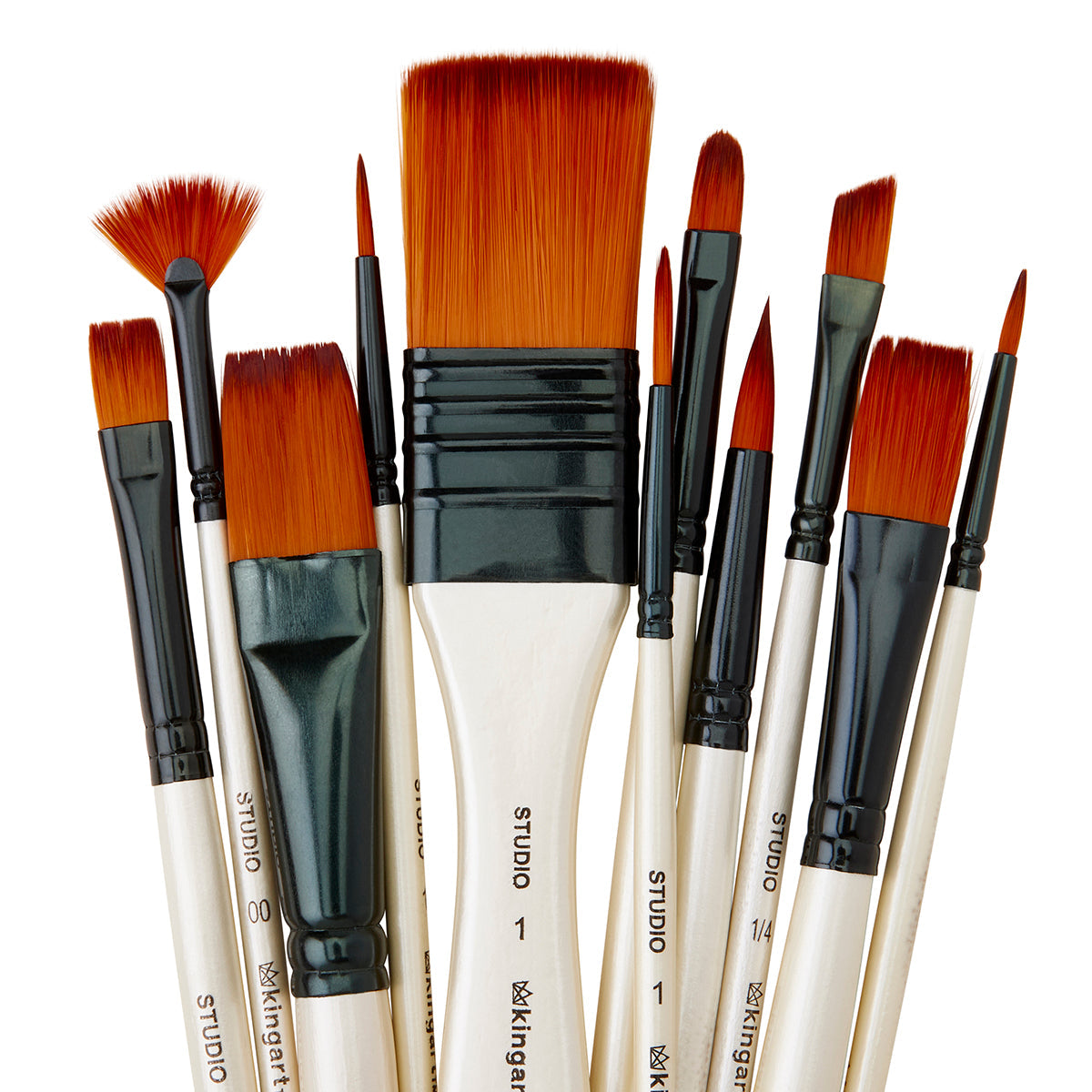 Studio Gold Nylon Acrylic Watercolor Brush Set