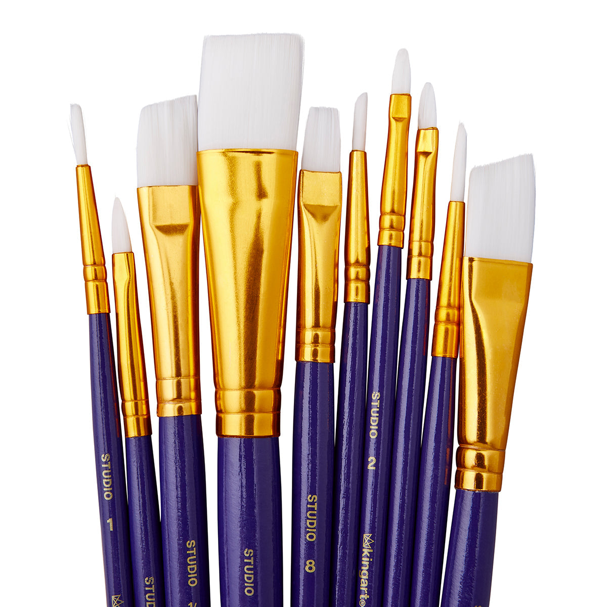 Studio White Nylon Acrylic Watercolor Brush Set