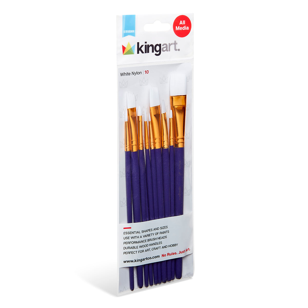 Studio White Nylon Acrylic Watercolor Brush Set