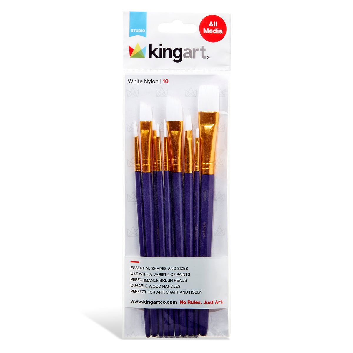 Studio White Nylon Acrylic Watercolor Brush Set