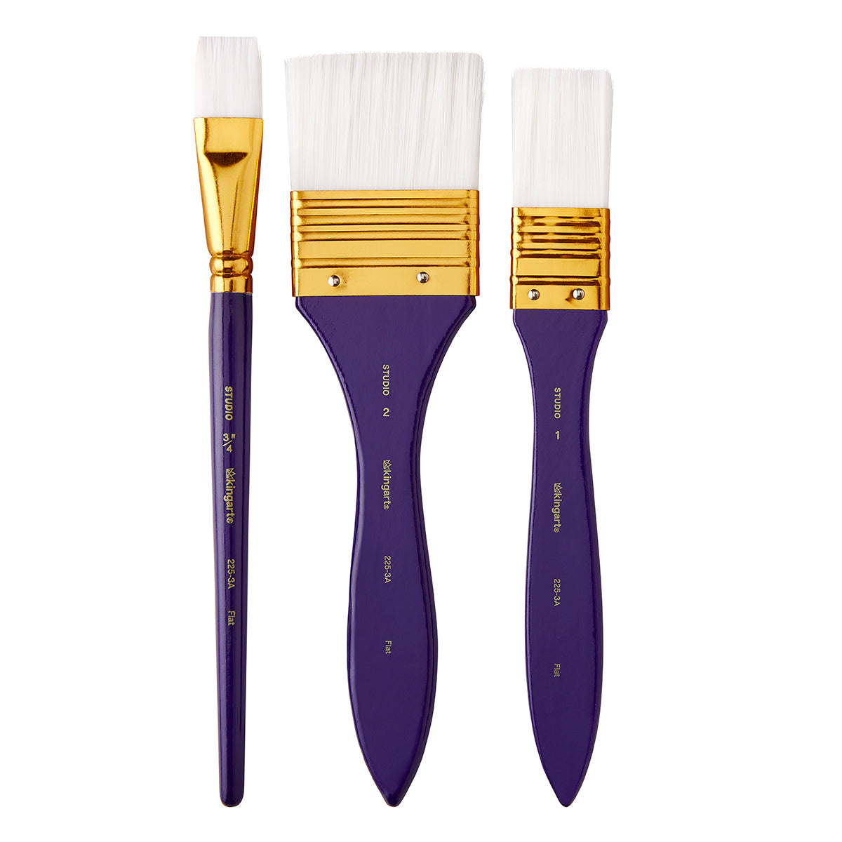 Studio Mixed Media White Nylon Brush Set