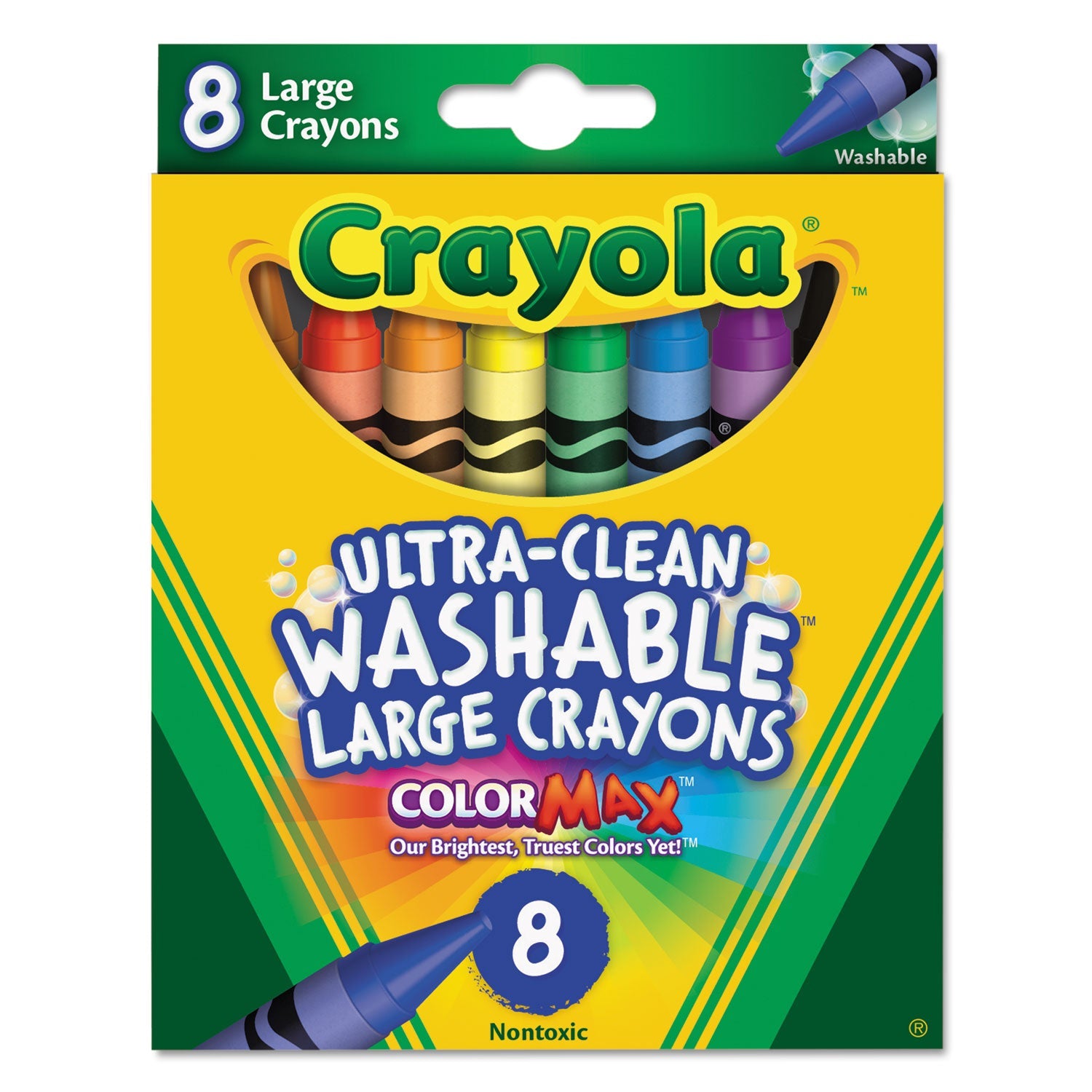 Crayola Ultra Clean Washable Large Crayons 8