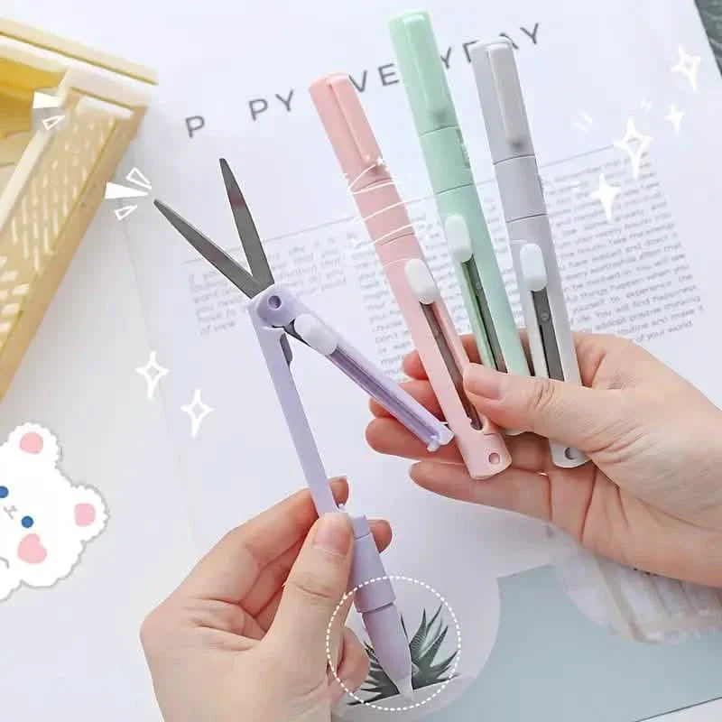 3-Pack 2-in-1 Pen Style Paper Scissors