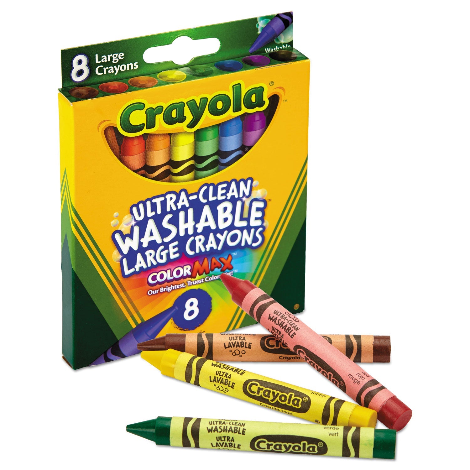 Crayola Ultra Clean Washable Large Crayons 8