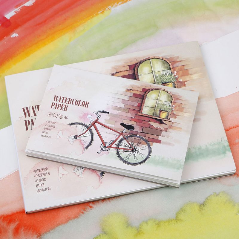 12 Sheet A5 A6 Watercolor Sketchbook Drawing Paper