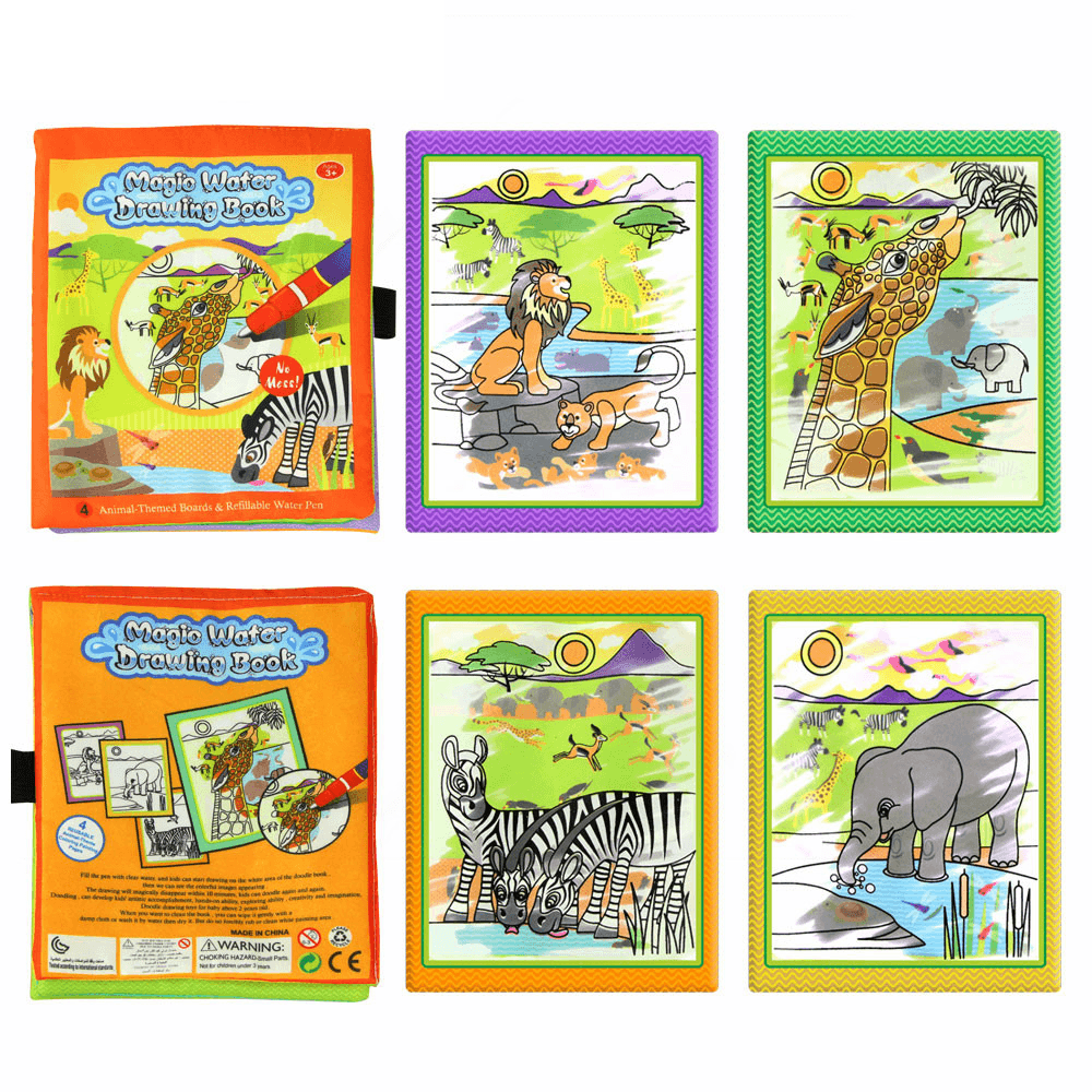 Magic Water Drawing Book Pen Kids Educational