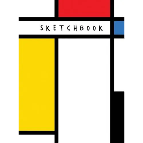 Neoplasticism Abstract Art Hardcover Sketchbook Drawing Notebook
