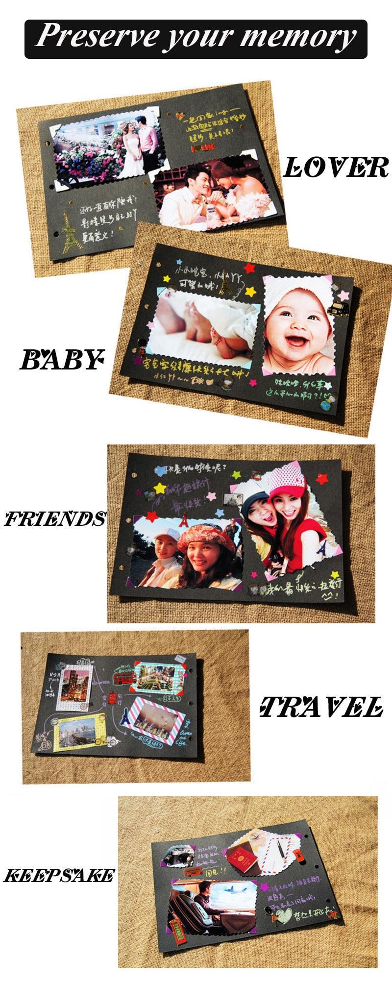 60/80 Pages DIY Scrapbook Photo Album