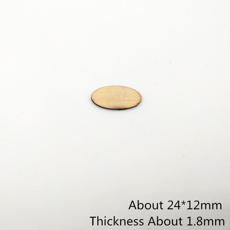 100pcs Natural Wooden Chips DIY Scrapbooking Crafts