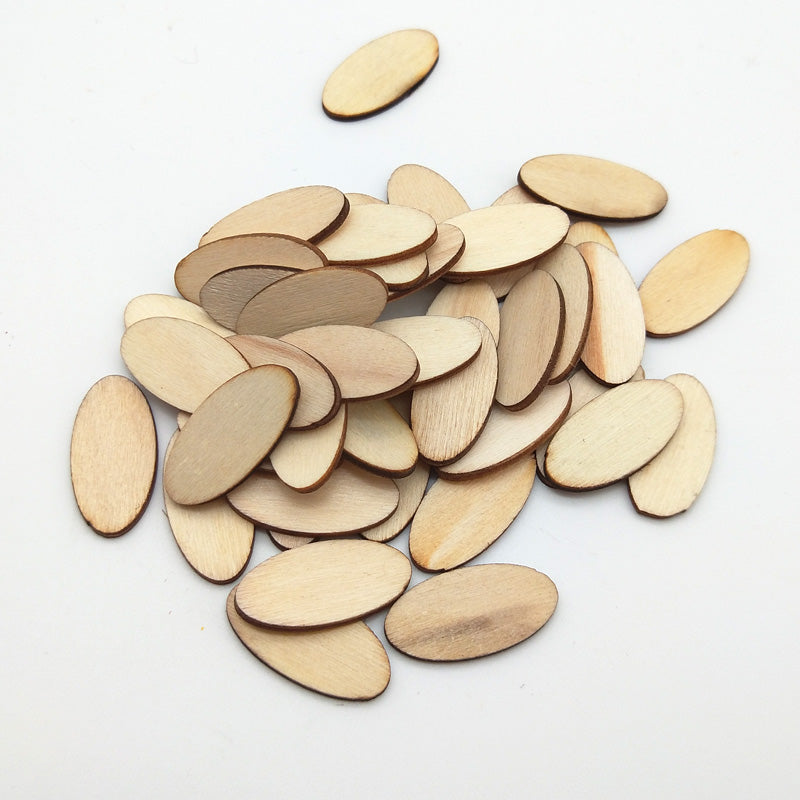 100pcs Natural Wooden Chips DIY Scrapbooking Crafts