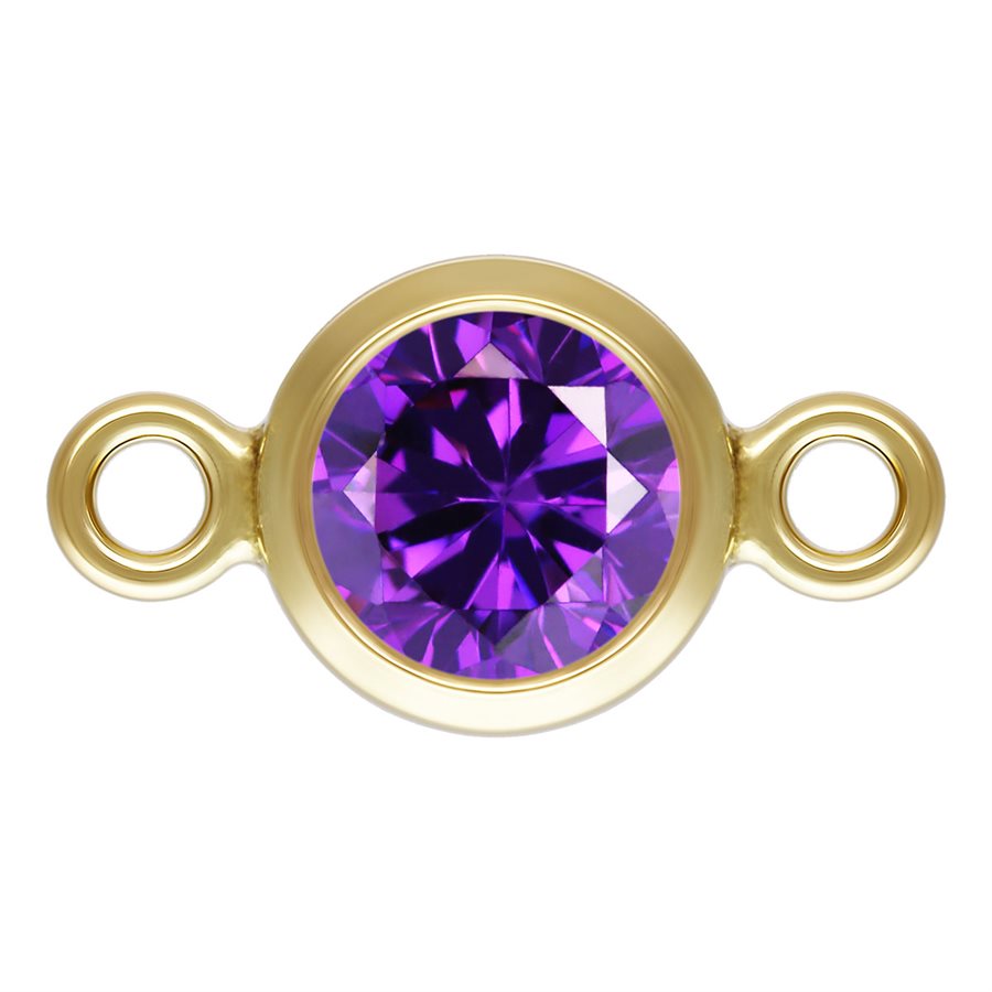 14K Gold Filled 4mm Birthstone Jewelry Connectors