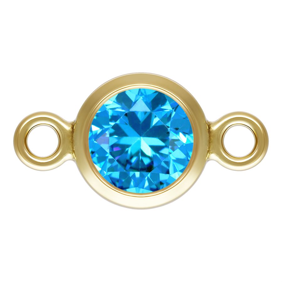 14K Gold Filled 4mm Birthstone Jewelry Connectors