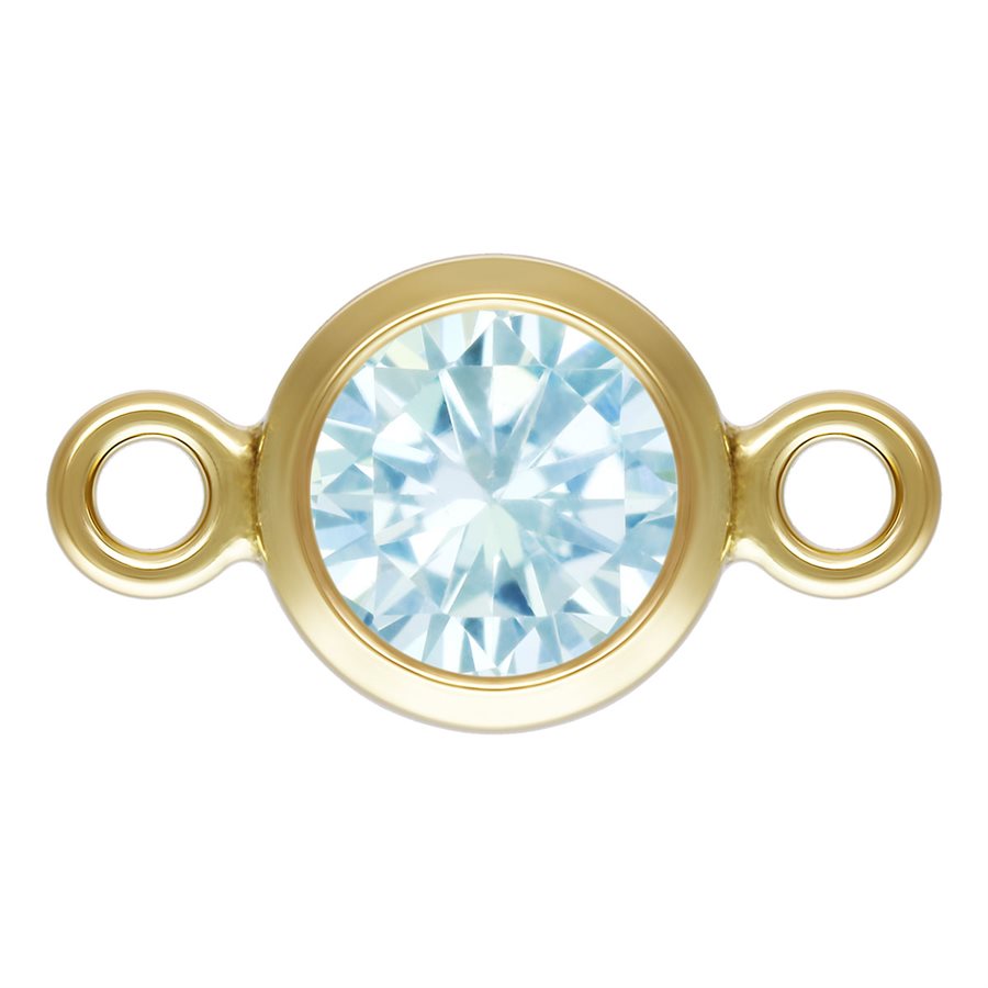 14K Gold Filled 4mm Birthstone Jewelry Connectors