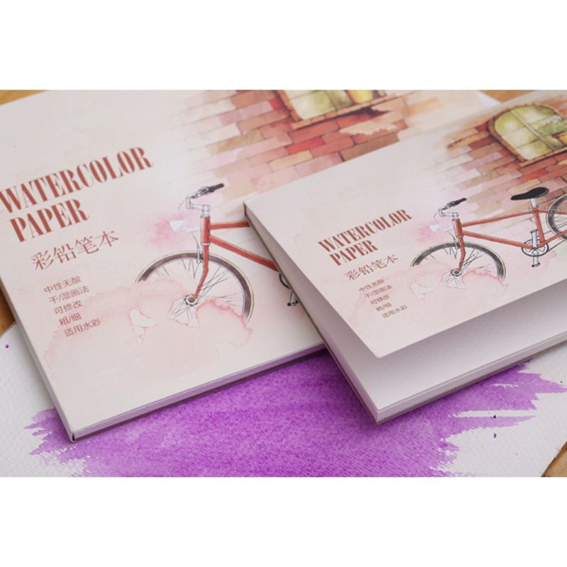 12 Sheet A5 A6 Watercolor Sketchbook Drawing Paper