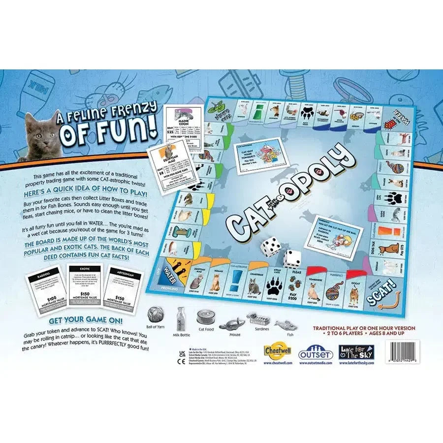 Cat-Opoly Board Game Family Cat Themed Fun