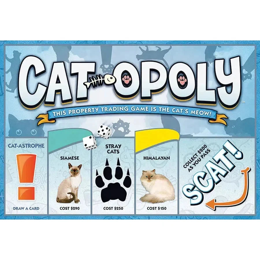 Cat-Opoly Board Game Family Cat Themed Fun