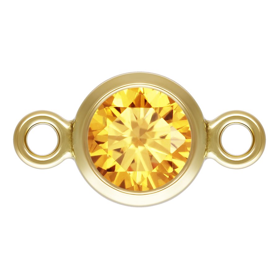 14K Gold Filled 4mm Birthstone Jewelry Connectors
