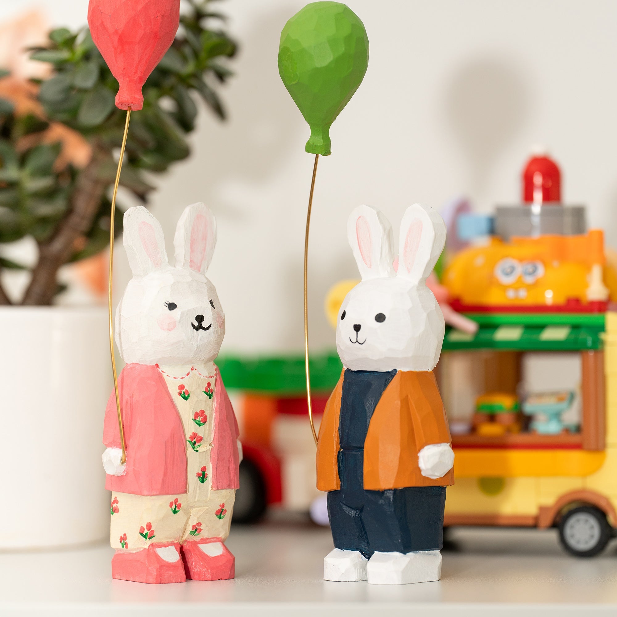 DIY Wooden Bunny Balloon Painting Craft Kit