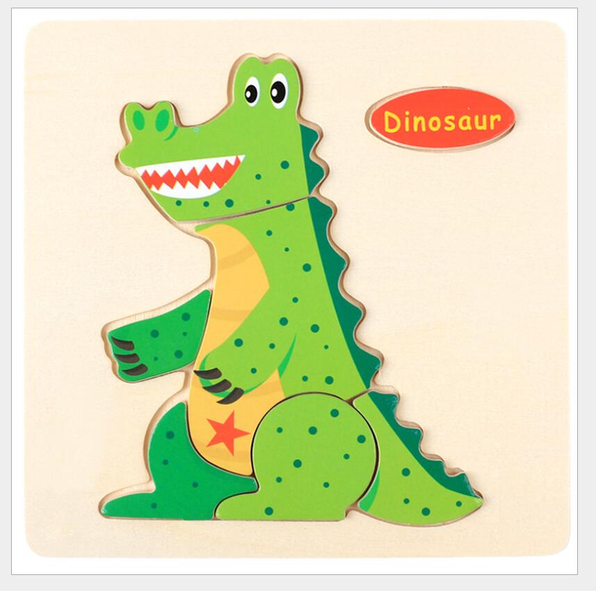 3D Wooden Animal Vehicle Puzzle Educational Toy