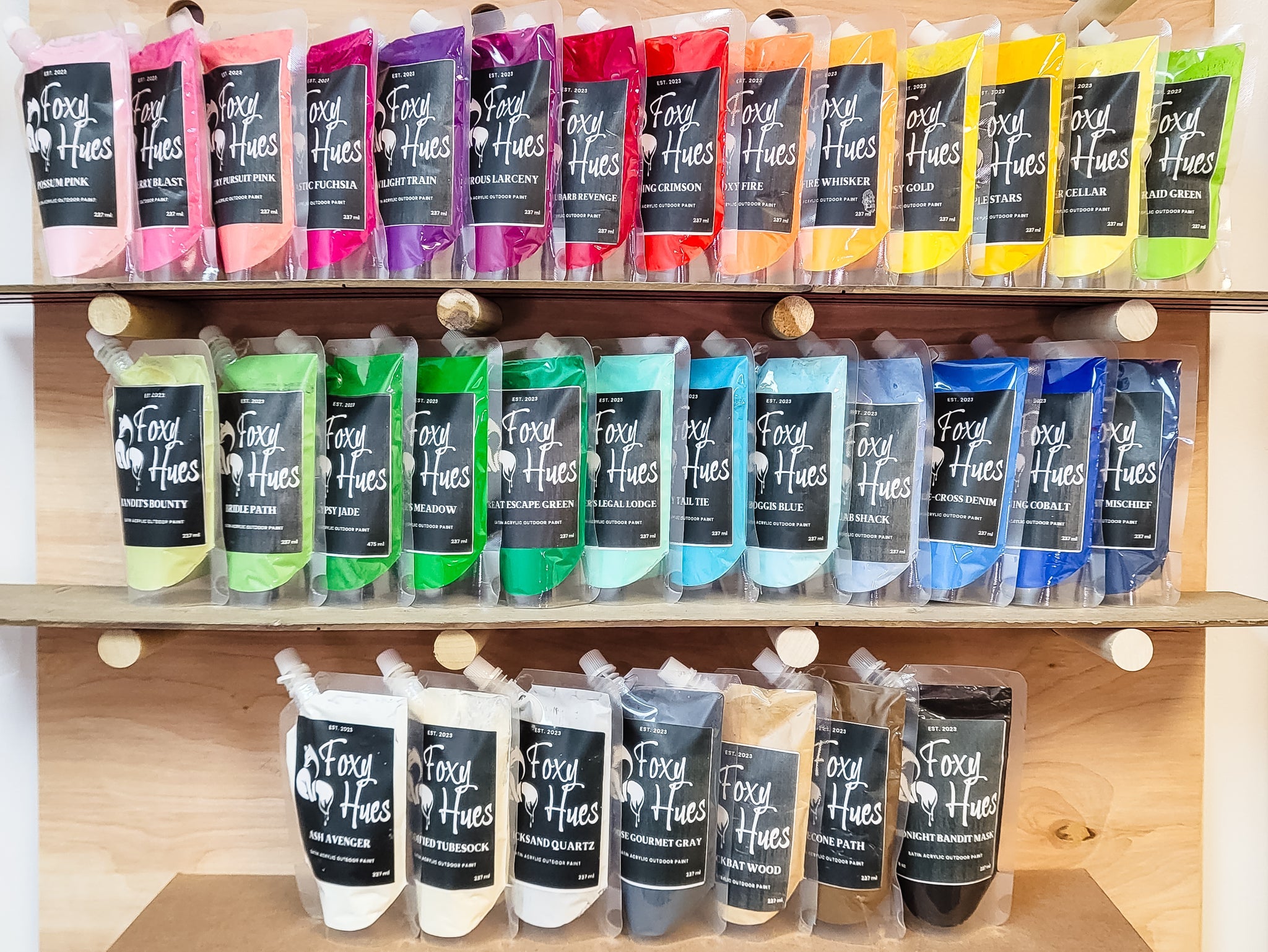 34 Color Satin Acrylic Paint