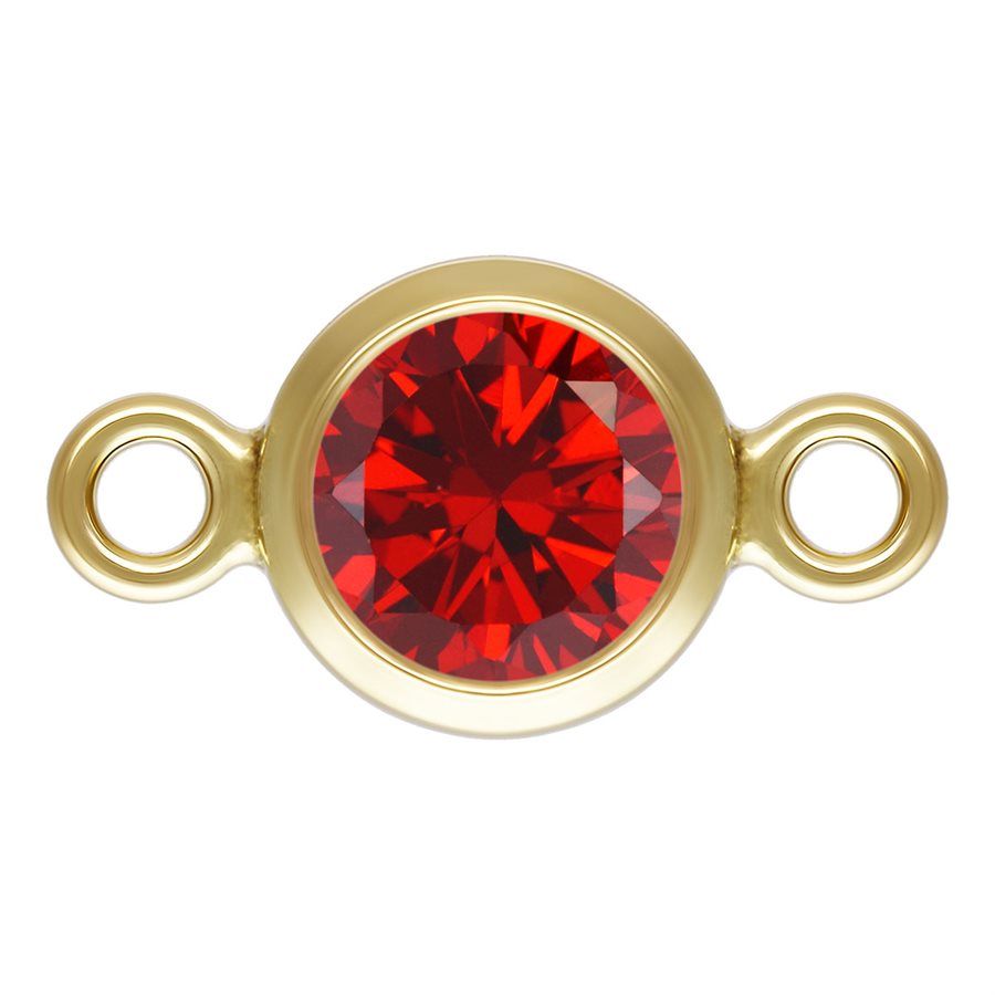 14K Gold Filled 4mm Birthstone Jewelry Connectors