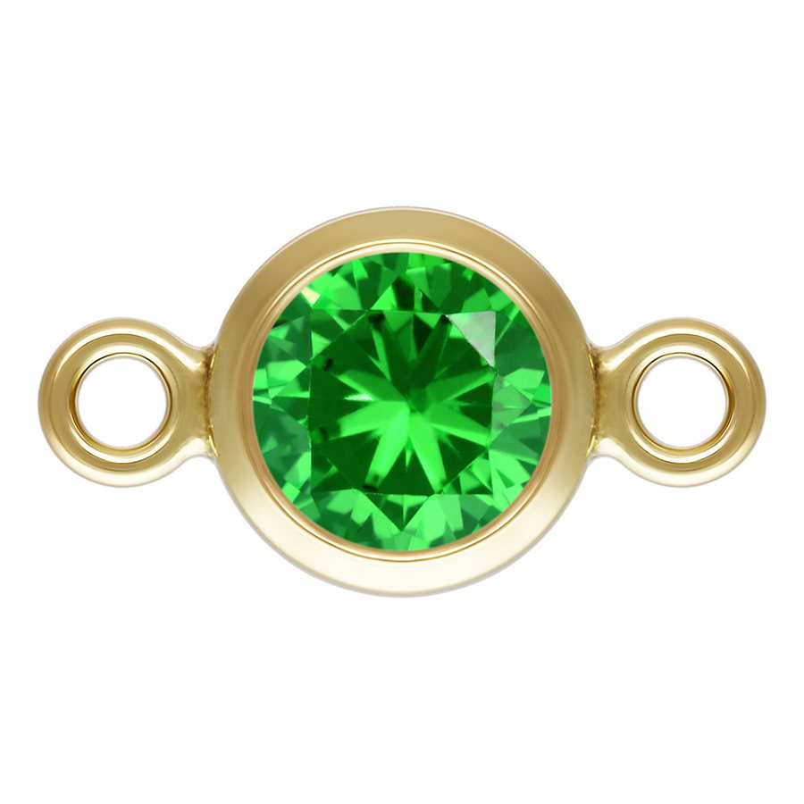 14K Gold Filled 4mm Birthstone Jewelry Connectors