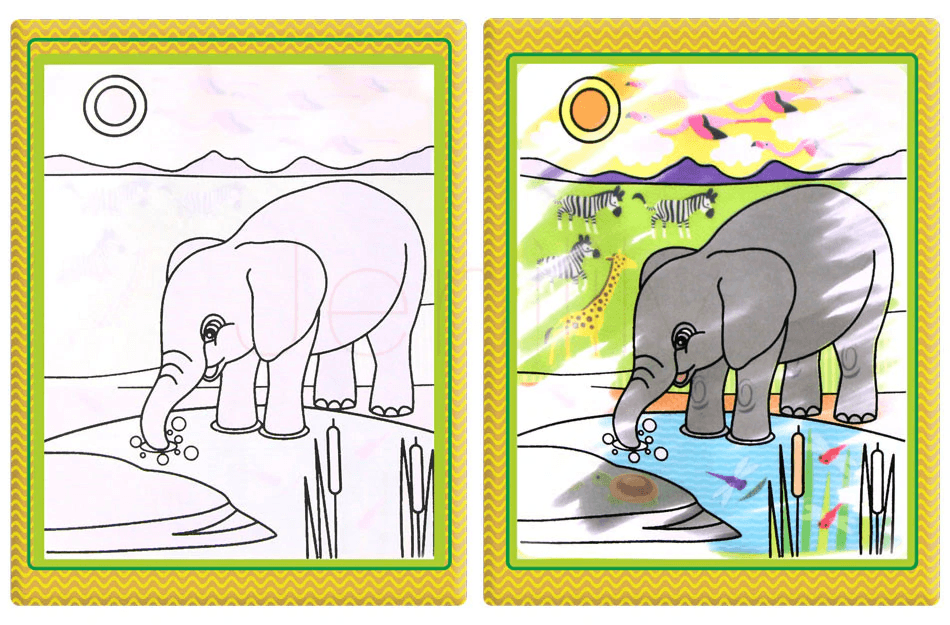 Magic Water Drawing Book Pen Kids Educational