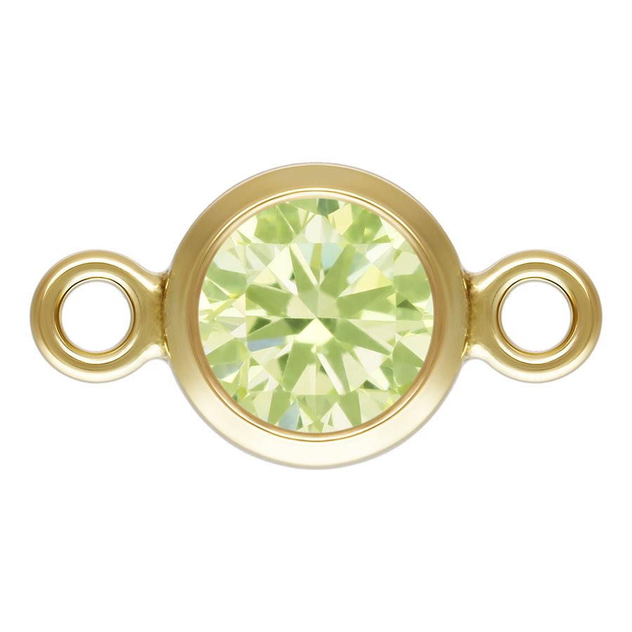 14K Gold Filled 4mm Birthstone Jewelry Connectors