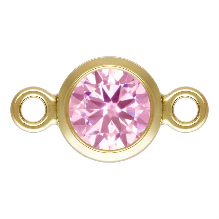 14K Gold Filled 4mm Birthstone Jewelry Connectors