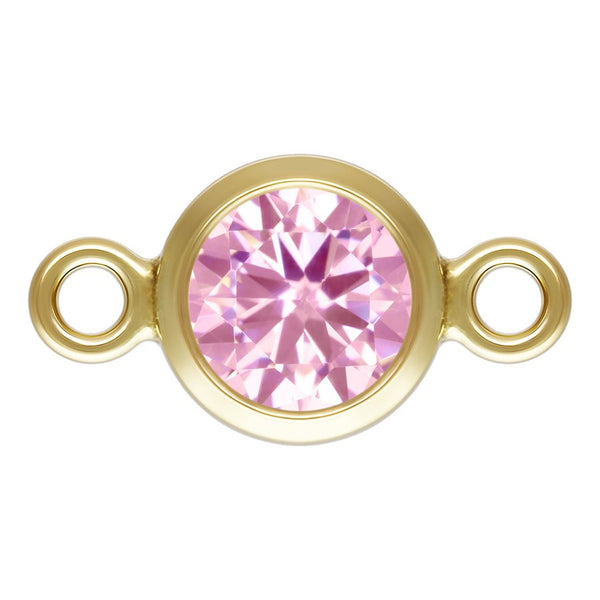 14K Gold Filled 4mm Birthstone Jewelry Connectors