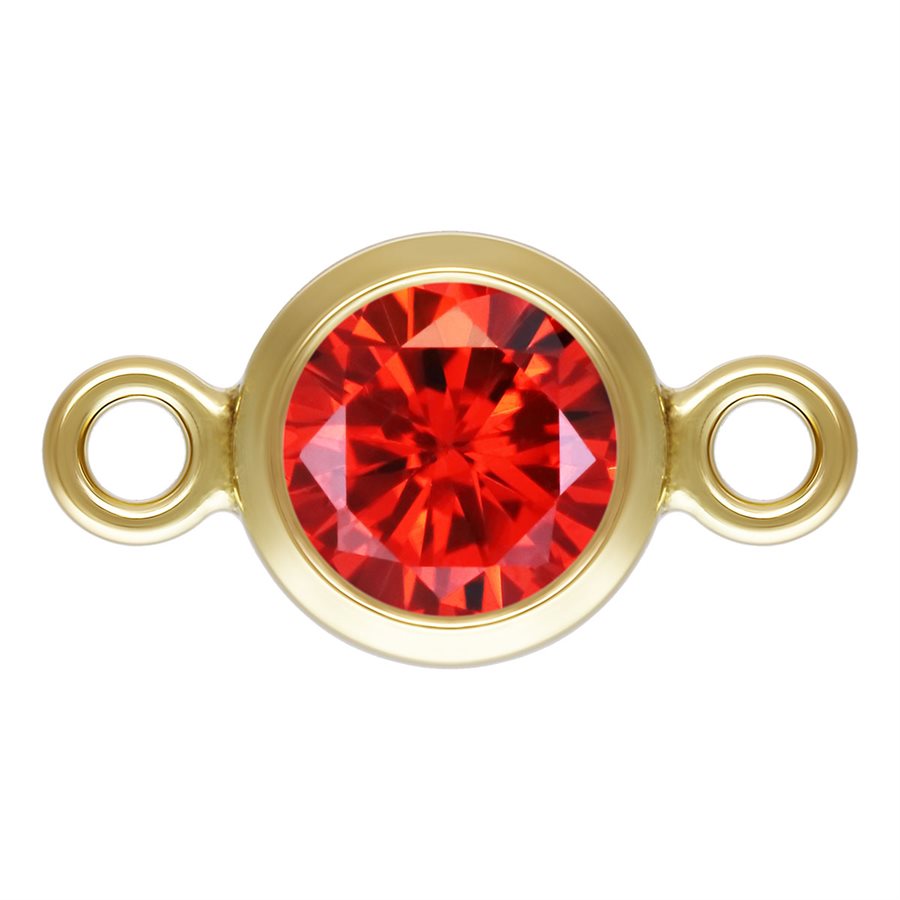 14K Gold Filled 4mm Birthstone Jewelry Connectors