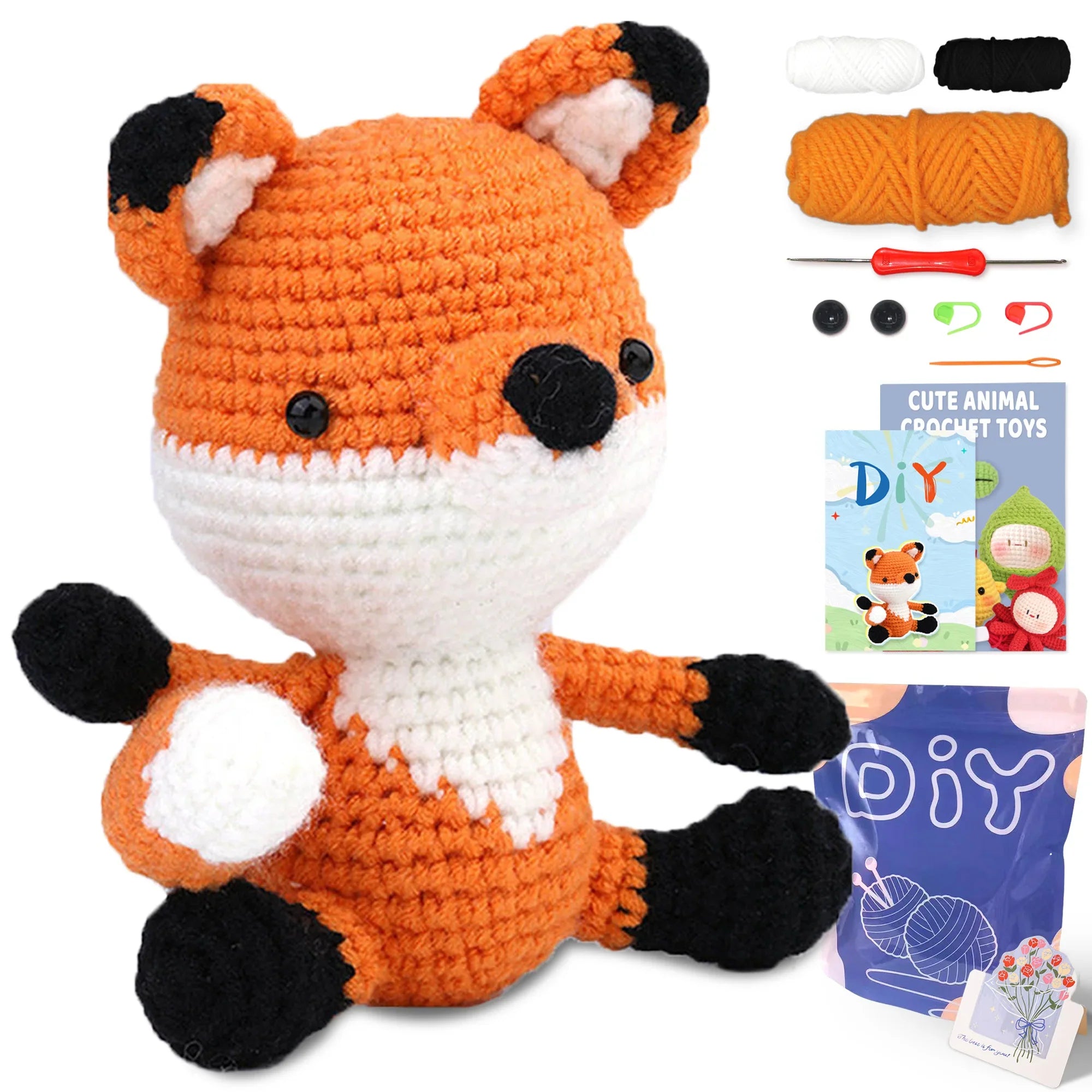 Animal Series Crochet Kit Beginners Step-by-Step Set