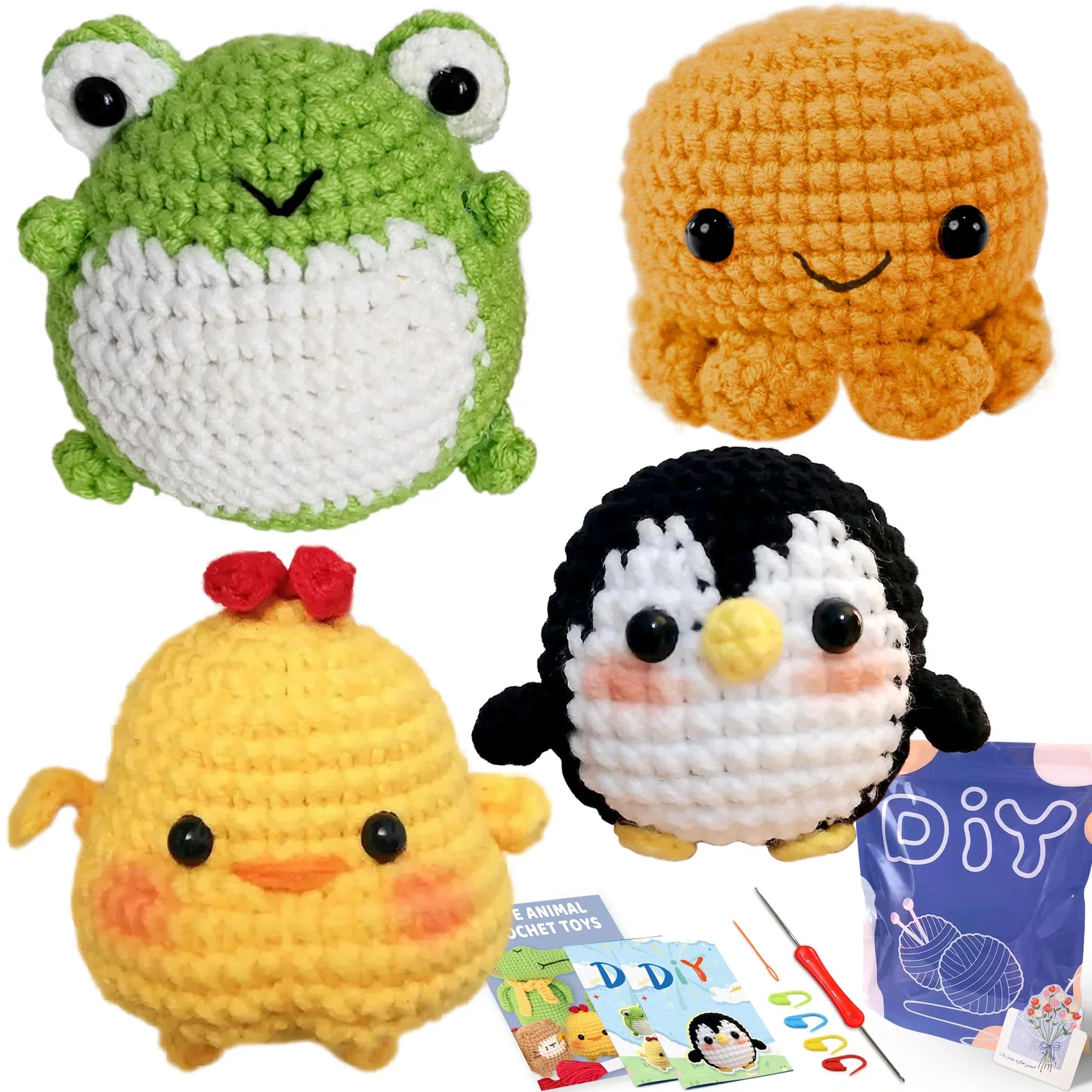 Animal Series Crochet Kit Beginners Step-by-Step Set