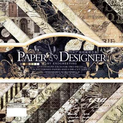 7 Inch Vintage Scrapbook Paper Set 40 Sheets