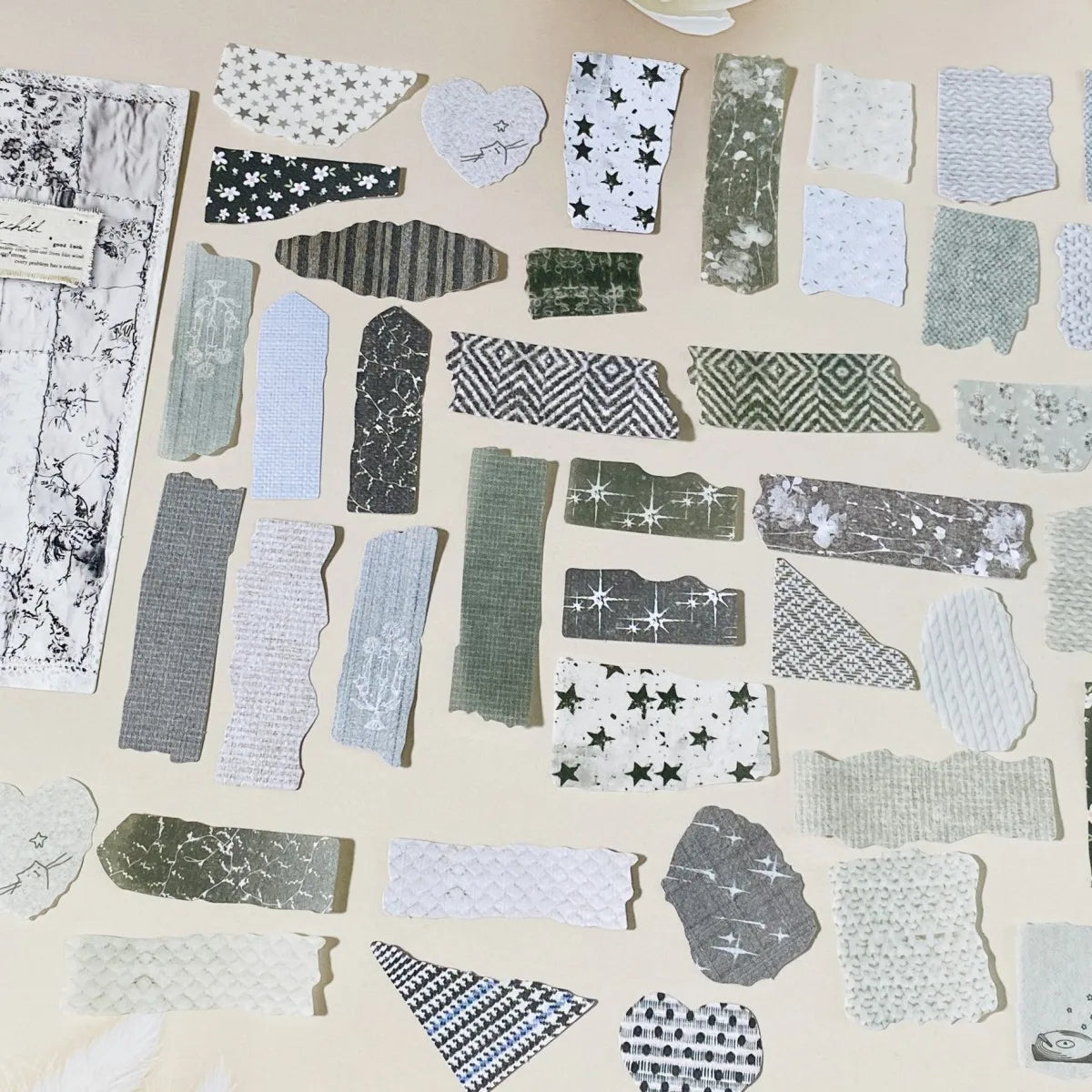 Vintage Paper Sticker Pack 50pcs Mixed Designs