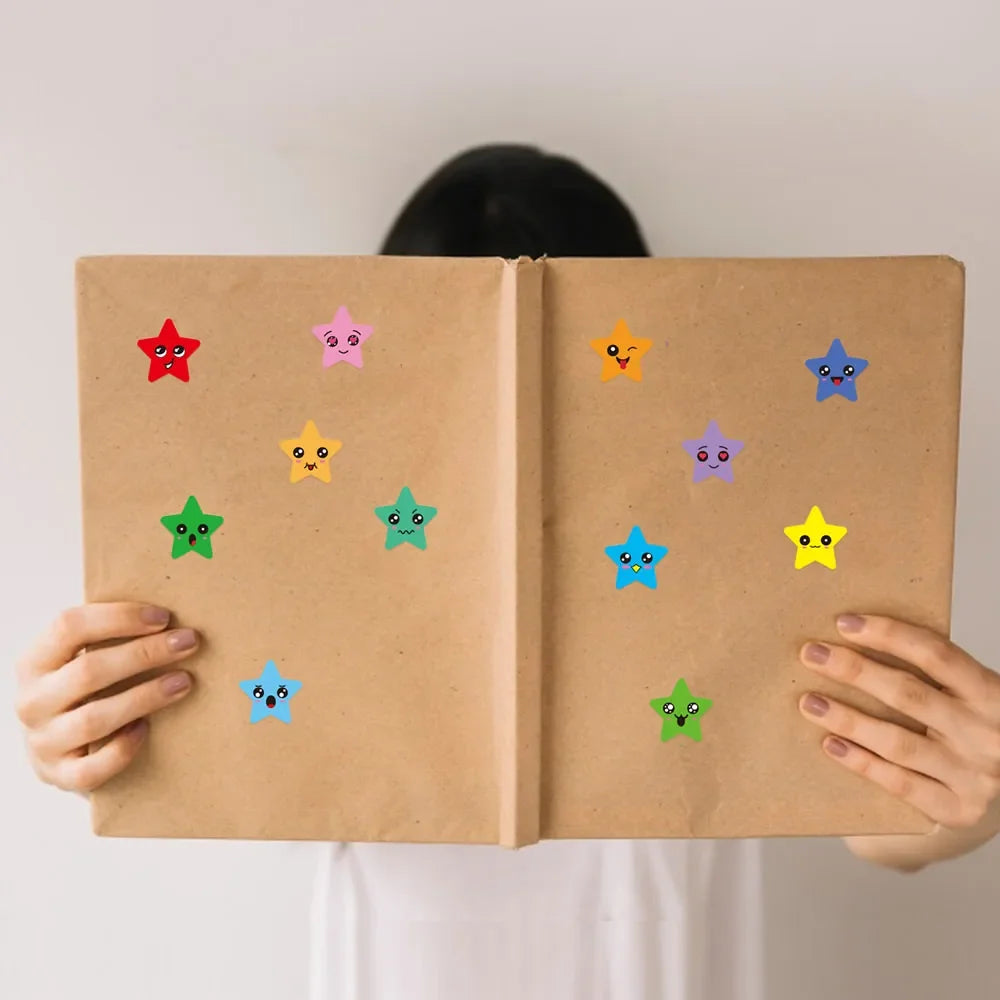 Happy Face Star Reward Stickers Kids Craft