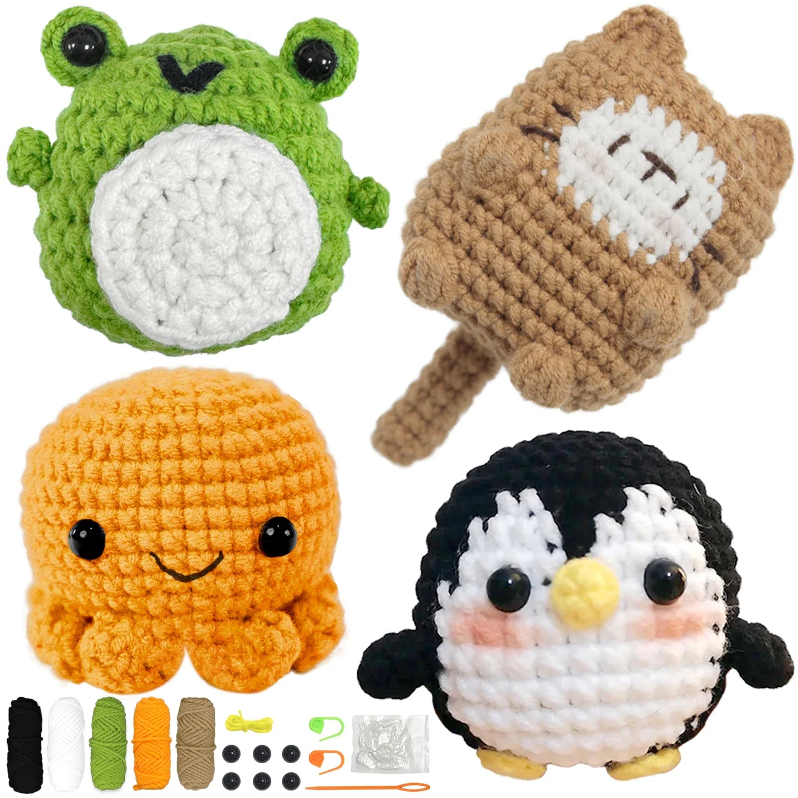 Animal Series Crochet Kit Beginners Step-by-Step Set