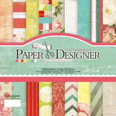 7 Inch Vintage Scrapbook Paper Set 40 Sheets