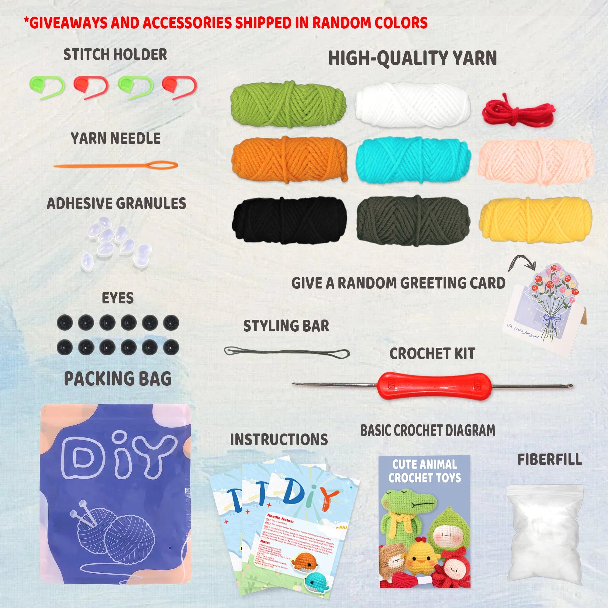 Animal Series Crochet Kit Beginners Step-by-Step Set