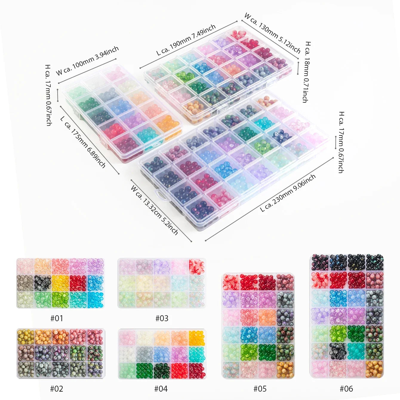 Glass Beads Bracelet Making Kit 28 Colors