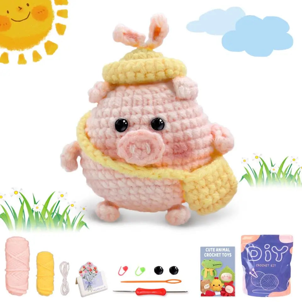 Animal Series Crochet Kit Beginners Step-by-Step Set