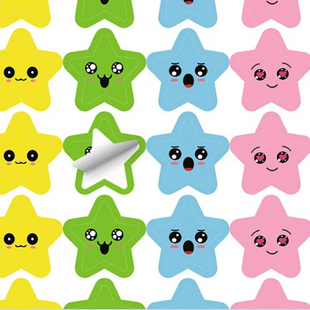 Happy Face Star Reward Stickers Kids Craft