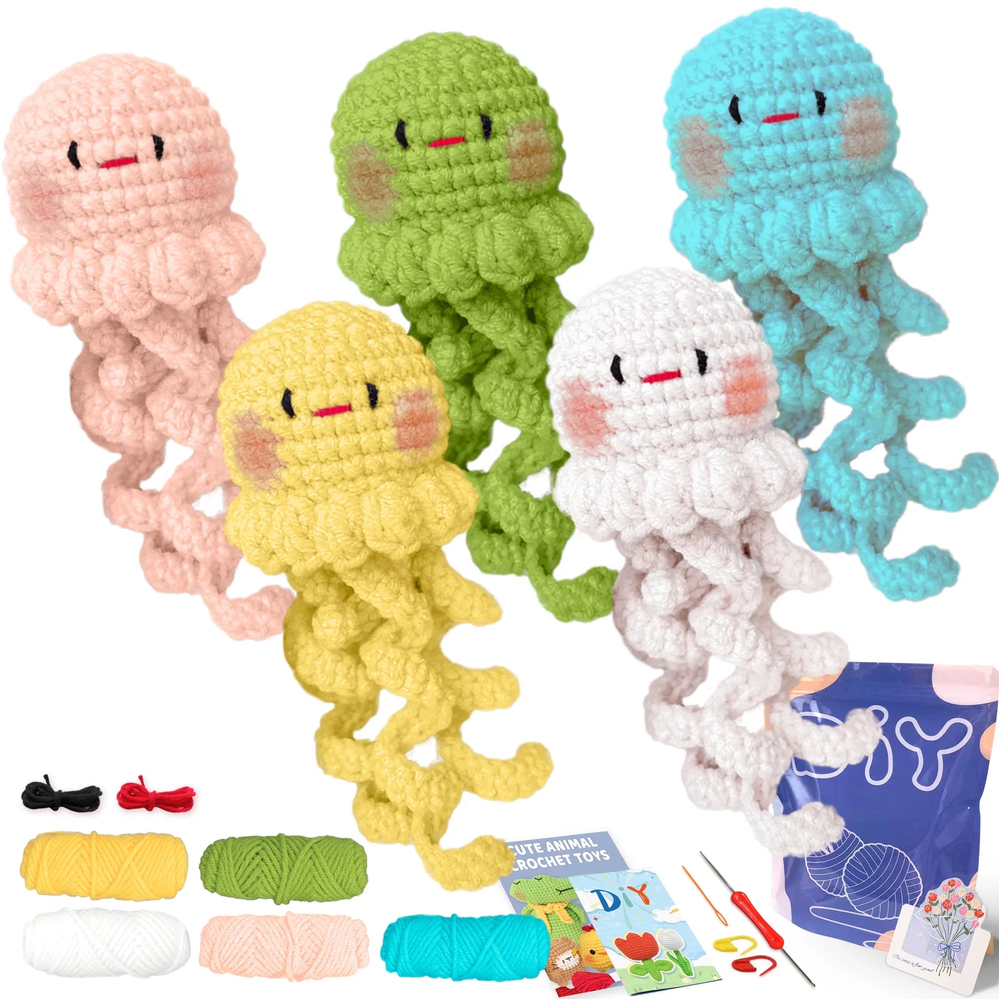 Animal Series Crochet Kit Beginners Step-by-Step Set