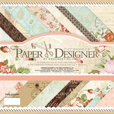 7 Inch Vintage Scrapbook Paper Set 40 Sheets