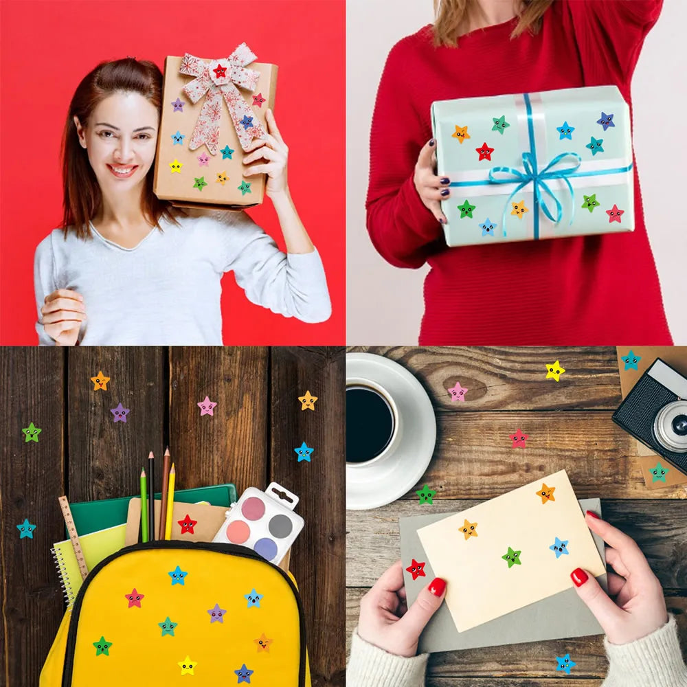 Happy Face Star Reward Stickers Kids Craft