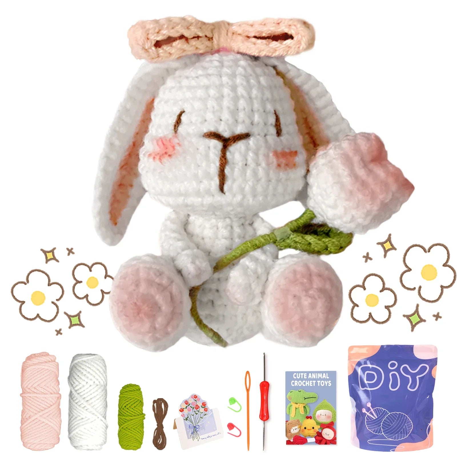 Animal Series Crochet Kit Beginners Step-by-Step Set